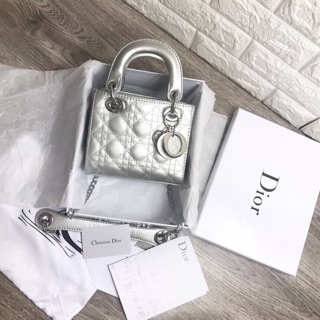 Túi Dior lady khoá bạc