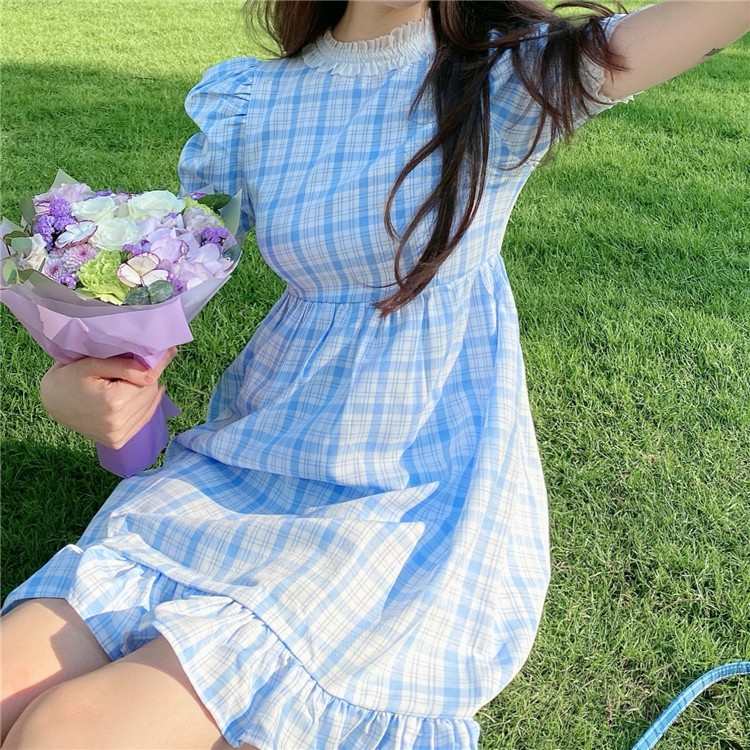 [HOT TREND] ĐẦM BABY KẺ SỌC XANH DƯƠNG [Sẵn ] | BigBuy360 - bigbuy360.vn