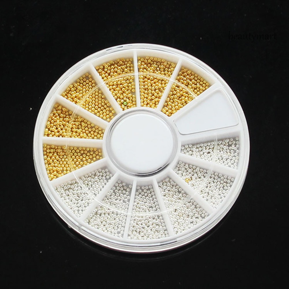 [Hàng mới về] Hộp hạt kim loại 3D lấp lánh dành cho trang trí móng tay nghệ thuật DIY ZJT