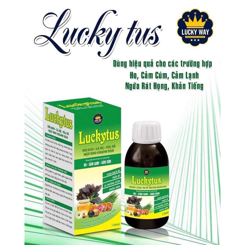 Siro Luckytus Tỏi Đen - Lá Hẹ- Tía Tô- Mật Ong Chanh Đào