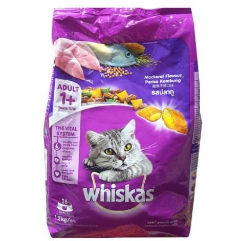 &lt;TÚI LỚN&gt; Thức ăn mèo Whiskas vị cá thu túi 1.2kg