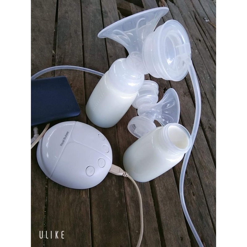 (Tặng cọ) Máy Hút Sữa Điện Đôi Real Bubee , Máy Vắt Sữa Real Bubee: Masa, Kích Sữa Với 5 Cấp Độ Tăng Giảm Dần Cho Mẹ