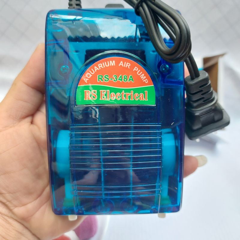 Máy sủi tạo oxy 2 vòi cho hồ cá tặng kèm 2 dây với 2 đầu sủi