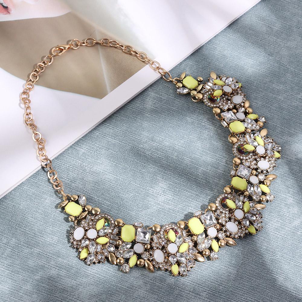 Vòng Cổ Bản To Đính Đá Sang Trọng