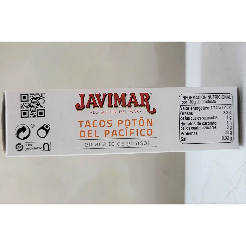 [Hộp 115g – NGÂM DẦU] RÂU MỰC ĐẠI DƯƠNG CẮT LÁT [Spain] JAVIMAR Squid Legs Sliced in Sunflower Oil (tgc)