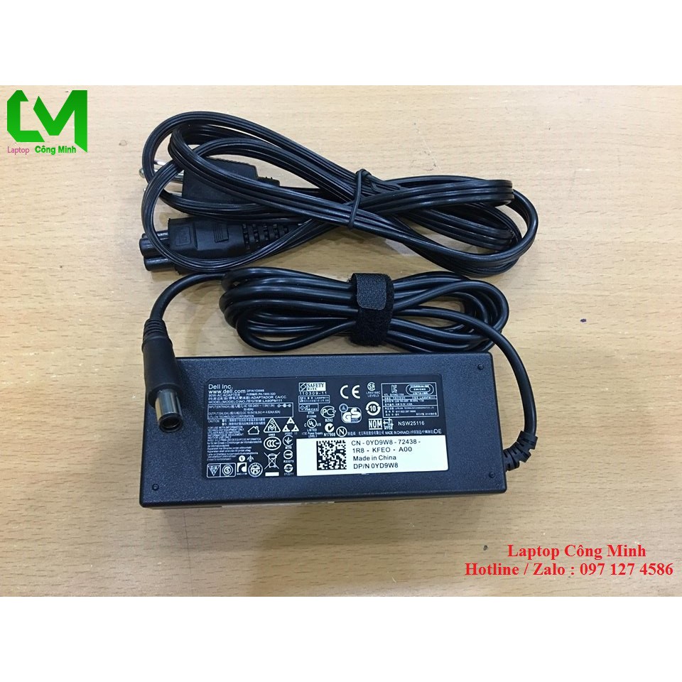 Sạc Laptop Dell Chân Kim To Zin Chính Hãng 19,5V ~ 4,62A - Bảo Hành 12 Tháng