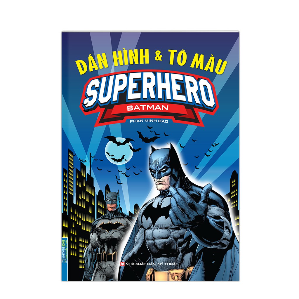 Sách - combo Dán hình & tô màu SUPERHERO (trọn bộ 6 quyển)