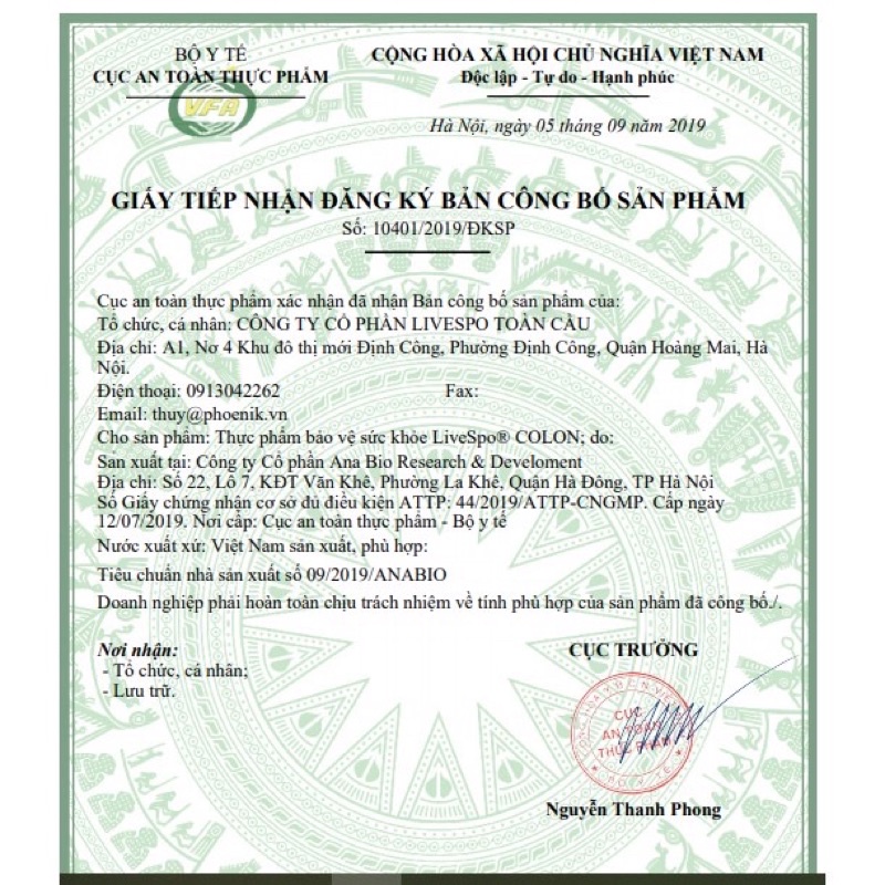 Bào tử lợi khuẩn Livespo colon Hộp 20 ống