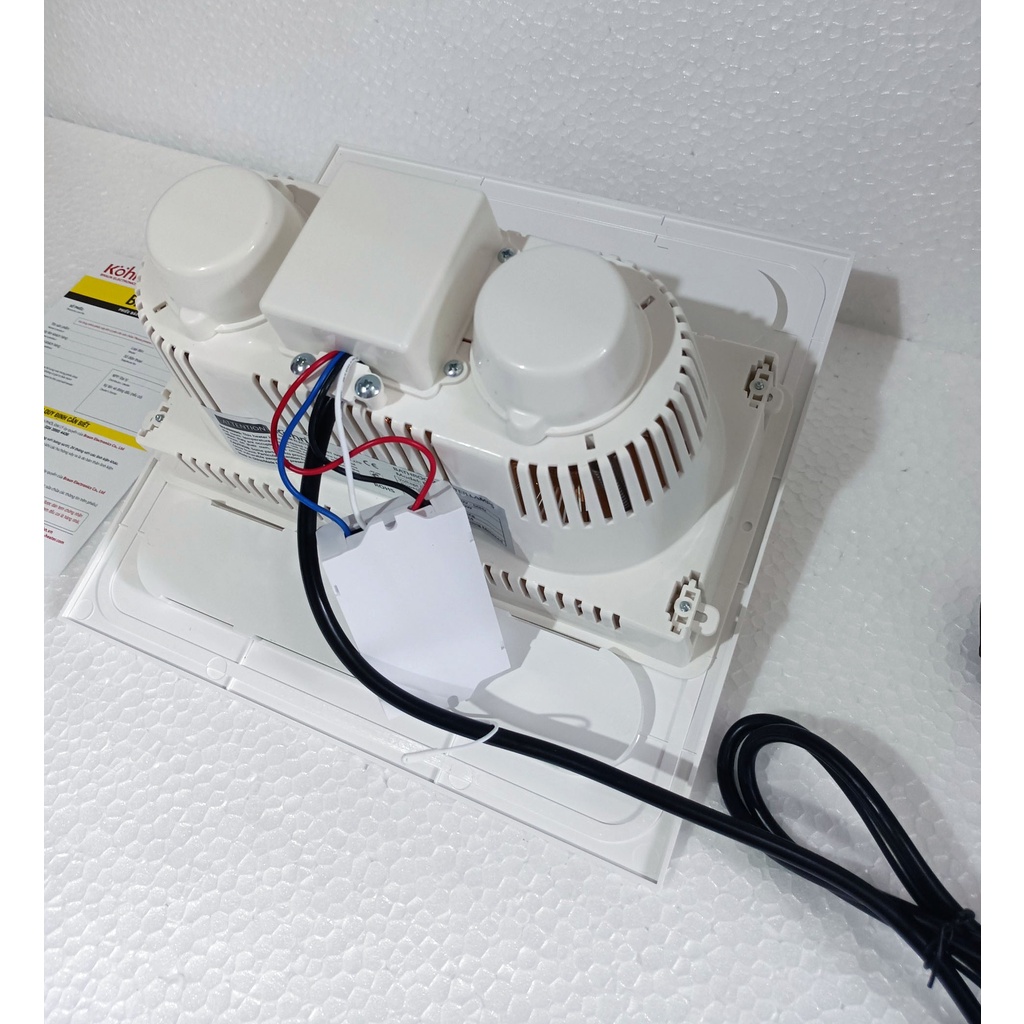 Đèn sưởi nhà tắm 2 bóng lắp đặt âm trần Kohn BK-03GR bảo hành 5 năm