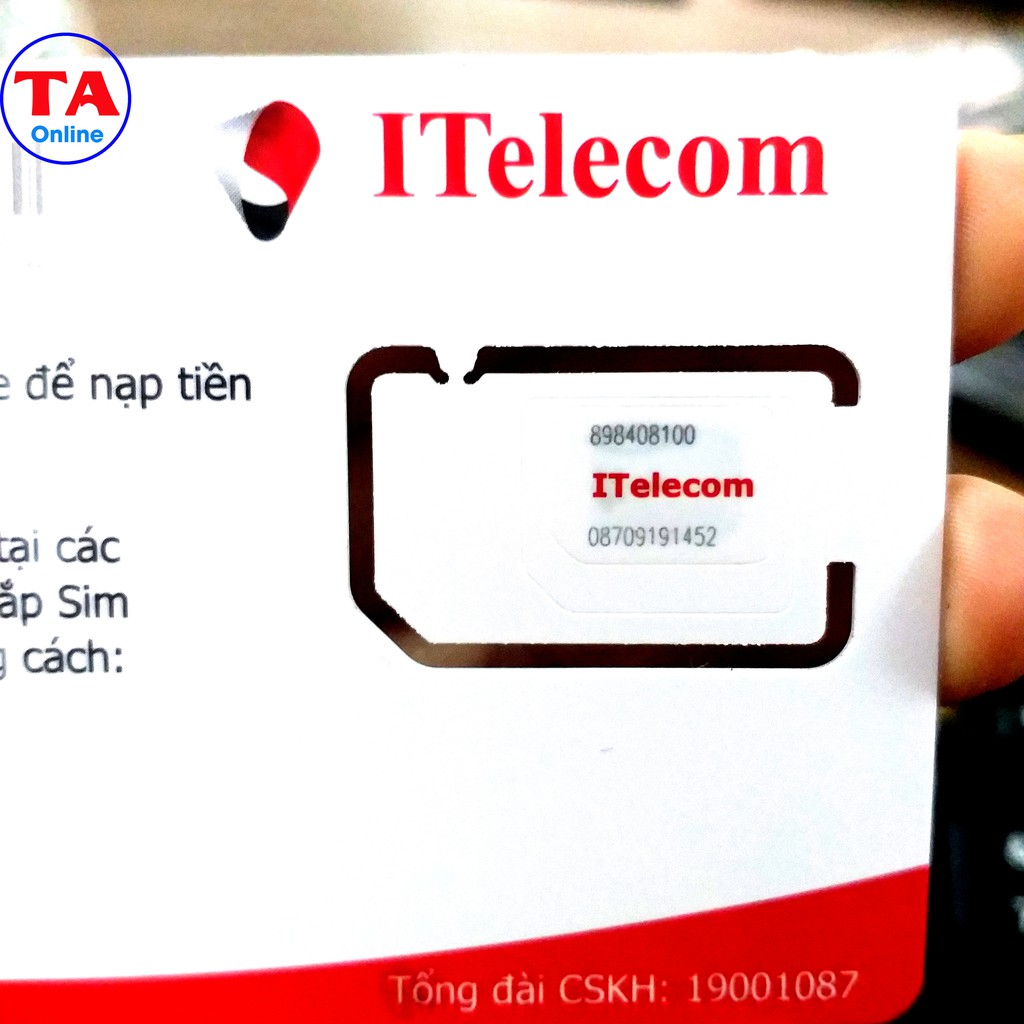 Sim 4G I-Telecom gói cước 3Gb/ngày - Cước tháng 77K - Có sẵn tháng đầu