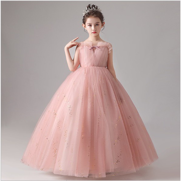 Đầm phù dâu nhí, công chúa màu hồng