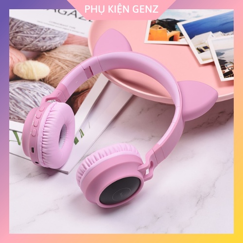 Tai Nghe Bluetooth Chụp Tai Hoco W27 Tai Mèo Có Đèn LED - Bảo Hành 1 Năm