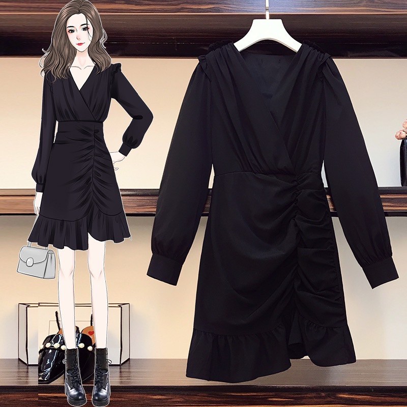 Váy Đi Dự Tiệc Cưới Sang Trọng SANJOLI Đầm Công Sở Trẻ Trung Nhún Eo Ôm Body Thiết Kế Vải Lụa Thun, Màu Trắng Đen VD016 | BigBuy360 - bigbuy360.vn