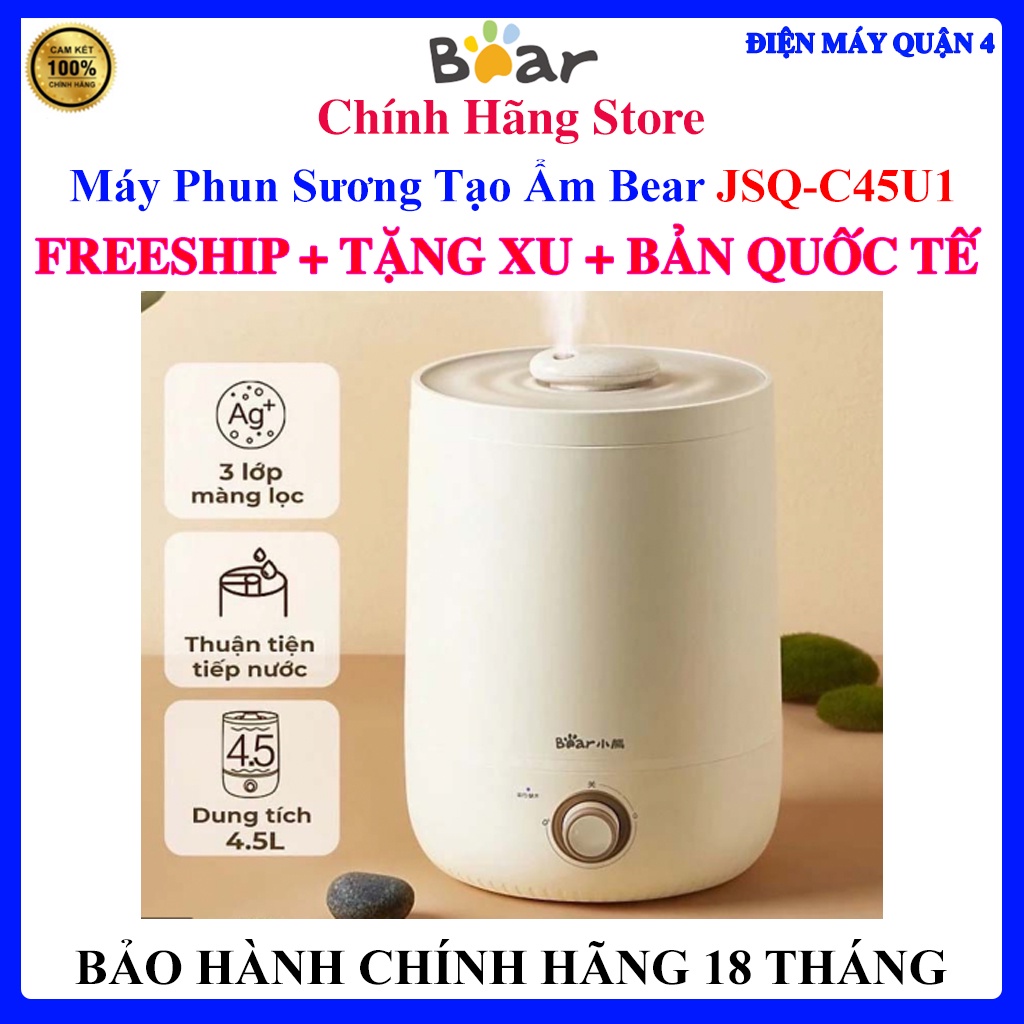 Máy Phun Sương Tạo Ẩm Bear JSQ-C45U1, Hàng chính hãng