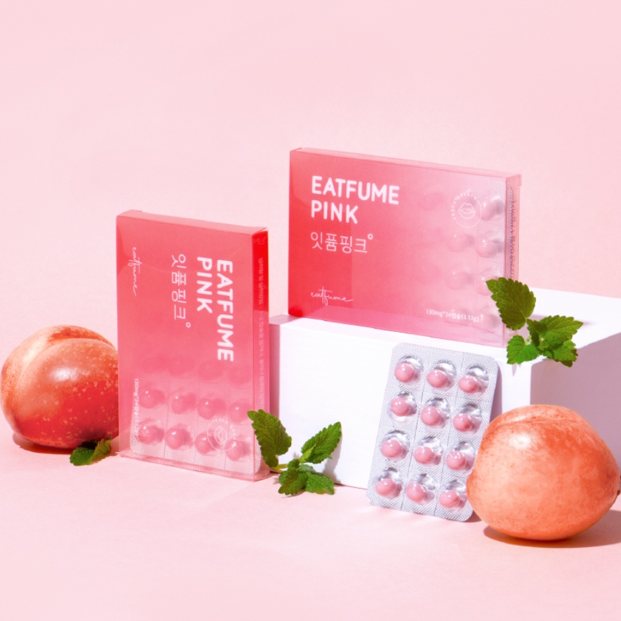 Viên thơm miệng hương đào Eatfume Pink chăm sóc hơi thở 24 viên / vỉ