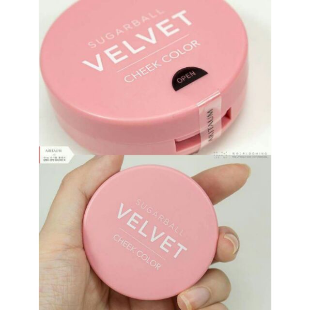 Phấn má hồng siêu lì Aritaum Sugarball Velvet Cheek Color