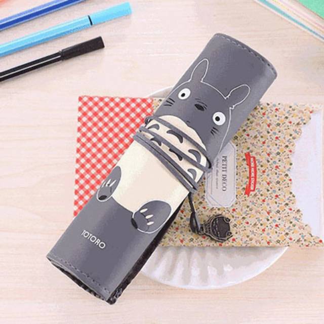 Túi Cuộn Đựng Bút Chì In Hình Totoro Đáng Yêu Ốp