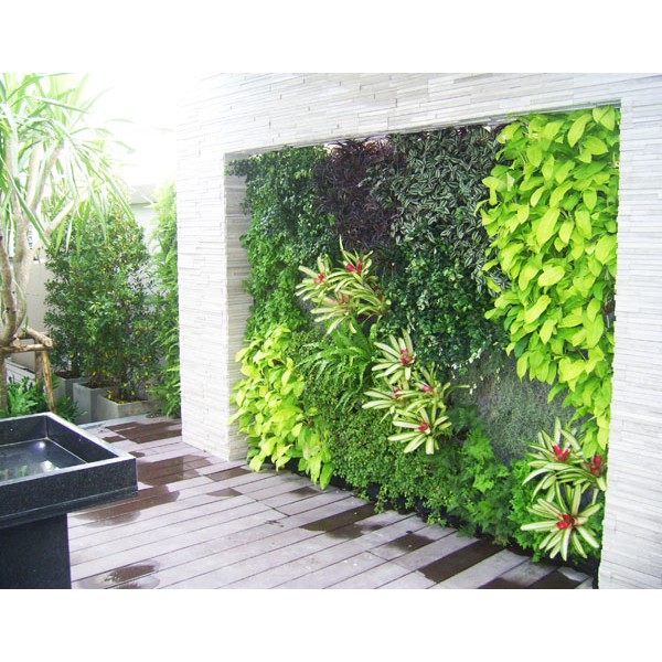 Combo 5 chậu vườn tường đứng_Set bộ 5 kệ kèm 15 chậu gắn tường_5 Chậu ốp tường 3 tầng