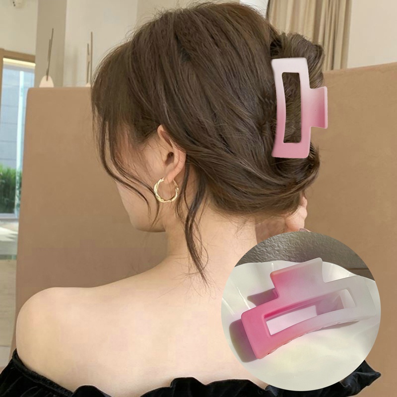 Kẹp Tóc Màu Hồng Gradient Thời Trang 2022 Dành Cho Nữ dreamdiary