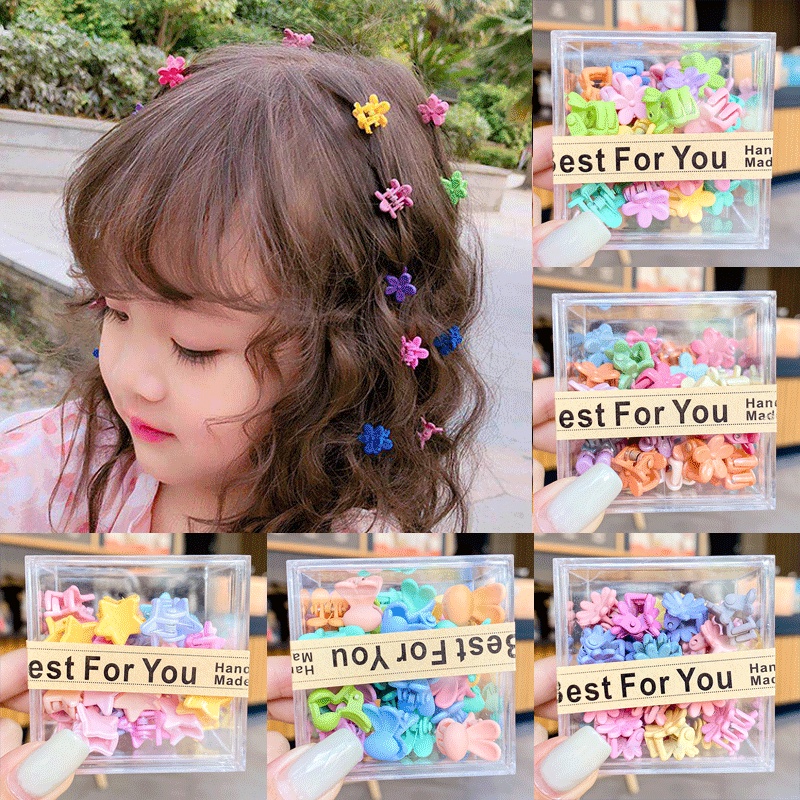 Set 36 Kẹp Tóc Hình Vương Miện Bằng Acrylic Dễ Thương Cho Bé Gái