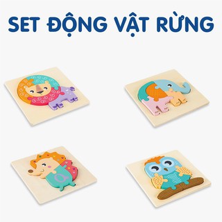 BỘ GHÉP HÌNH GỖ CHO BÉ