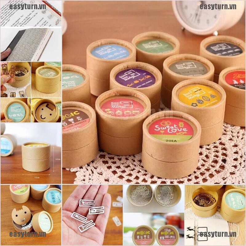 Bộ 20 bookmark dạng kẹp đánh dấu trang sách tiện lợi xinh xắn