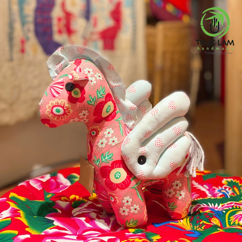Đồ Chơi Cho Bé Thú Nhồi Bông Hình Con Ngựa Pony Vải Hoa Bông Gòn Cao Cấp P3 – Trúc Lâm Handmade
