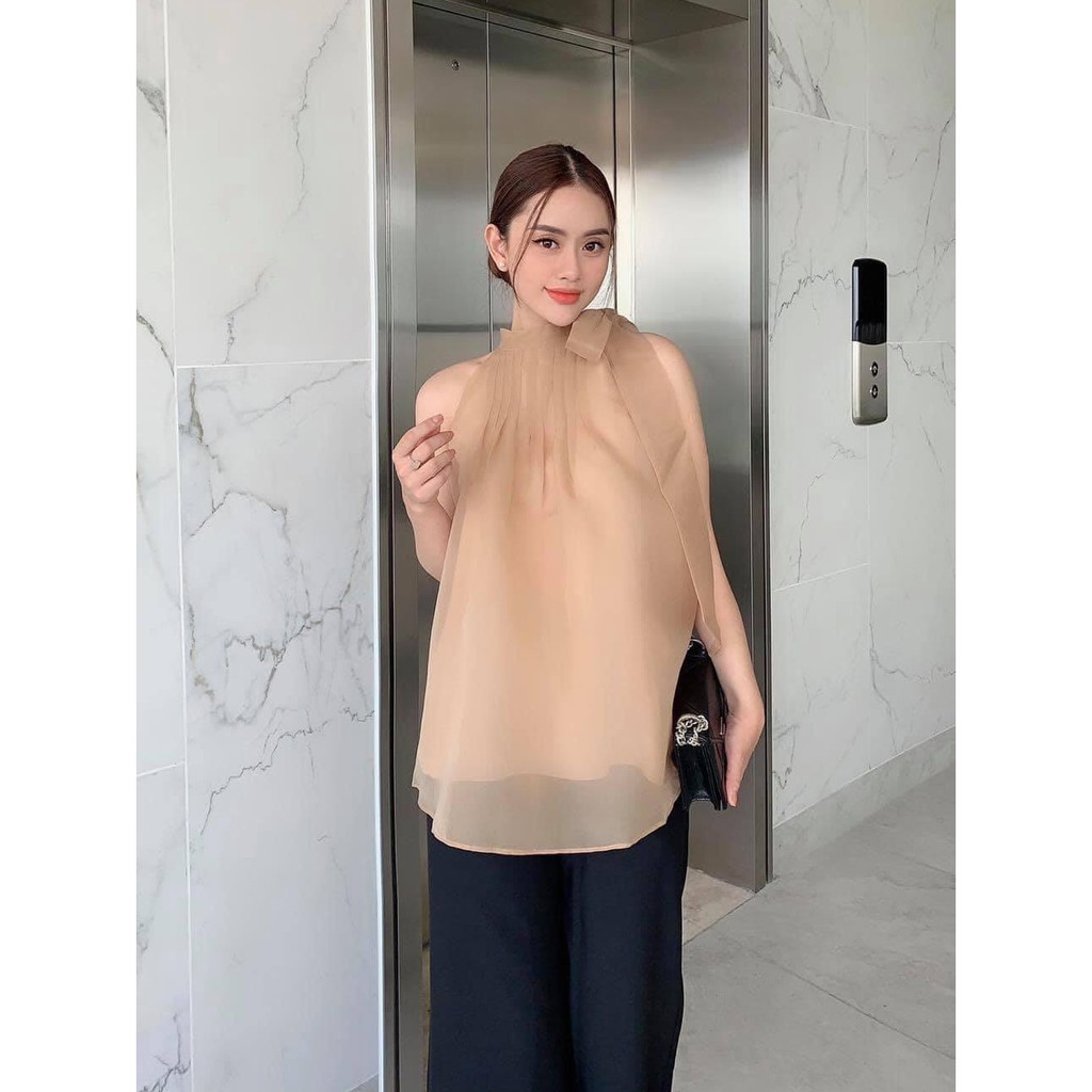 [Mã FAMARAL2 giảm 10K đơn 50K] Áo xốp kiếng cột nơ siêu xinh, Áo cột nơ
