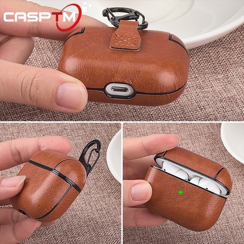 Vỏ da cao cấp bọc bảo vệ hộp sạc tai nghe Airpod pro