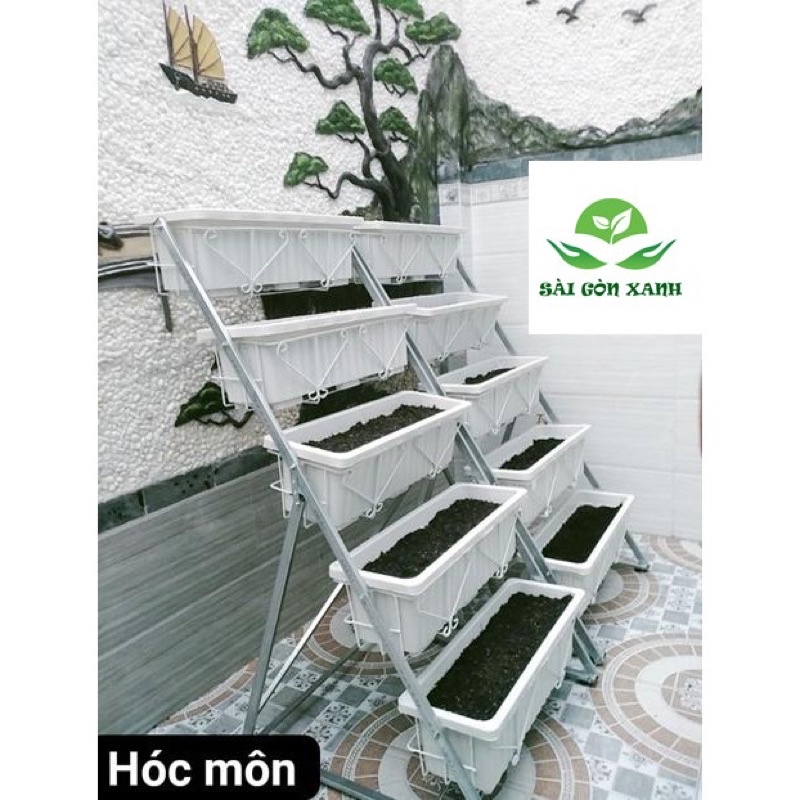 Kệ Trồng Rau 5 Tầng Đỡ Chậu Dài Thông Minh