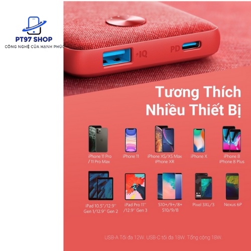Pin sạc dự phòng ANKER PowerCore III Sense 10K 10000mAh - A1231 - CỤC SẠC NHANH CHÍNH HÃNG, SIÊU BỀN GIÁ TỐT PT97SHOP