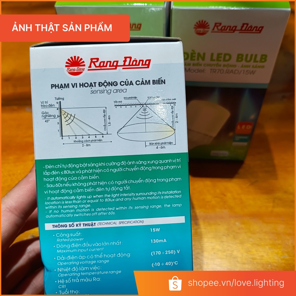 Bóng đèn LED cảm ứng chuyển động  9w /15w