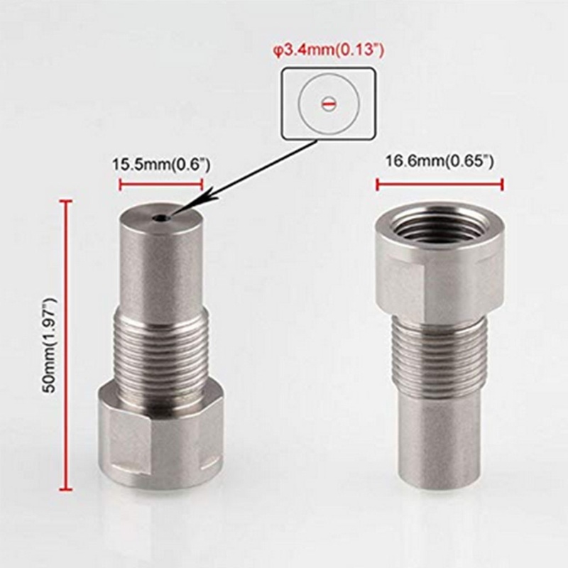 Bộ Chuyển Đổi Mở Rộng Cảm Biến O2-Oxygen Bằng Thép Không Gỉ M18x1 5 Bung Chất Lượng Cao