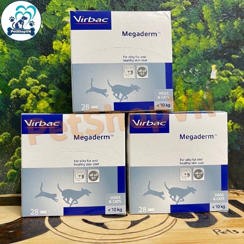 Tuýp Gel Dinh Dưỡng Mượt Lông Cho Chó Mèo VIRBAC MEGADERM 4ml - Chính Hãng - Nhập Khẩu Pháp