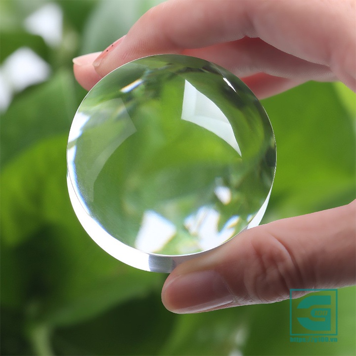 Kính lúp để bàn nguyên khối 50mm dùng chặn giấy