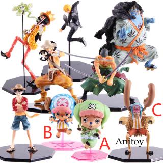 Mô Hình Nhân Vật Trong One Piece Trang Trí 20th Anniversary One Piece Figure Luffy Zoro Sanji Chopper Brook Usopp Jinbe Action Figure One Piece Model Toy