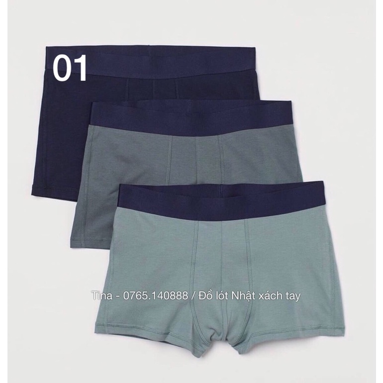 Quần sịp nam set 3 cái Hm, nội địa Nhật