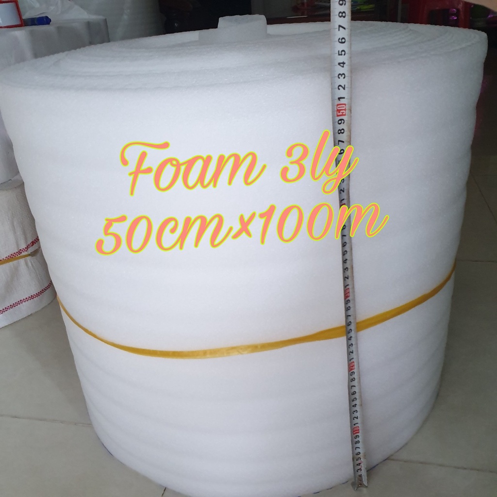 Mút Xốp Foam Dày 3ly/mm dài 100m Bọc Gói Lót Hàng Hóa