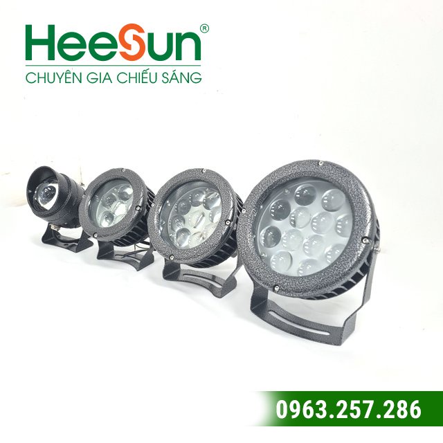 Đèn led chiếu điểm ngoài trời thấu kính tròn HeeSun 36W HS-TKT36