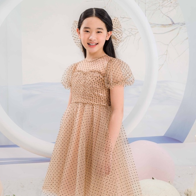 Váy công chúa JOOKYLI bé gái tay bồng 48G0988