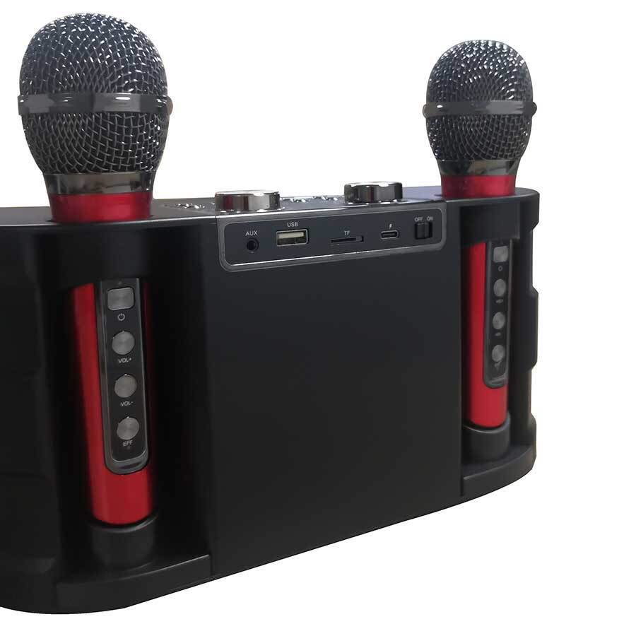 Loa Karaoke Bluetooth YS 202 Kèm 2 Micro Không Dây, Âm Thanh Siêu Hay, Thiết Kế Sang Trọng Nhỏ Gọn Tiện Lợi, Dễ Sử Dụng.