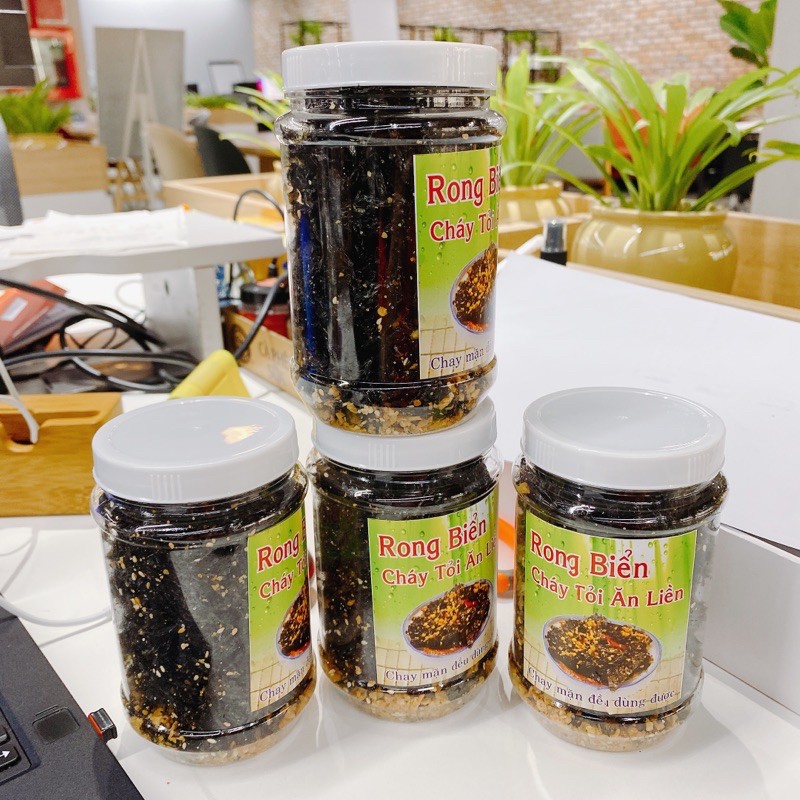 Khoảng 60gram Rong biển cháy tỏi ăn liền