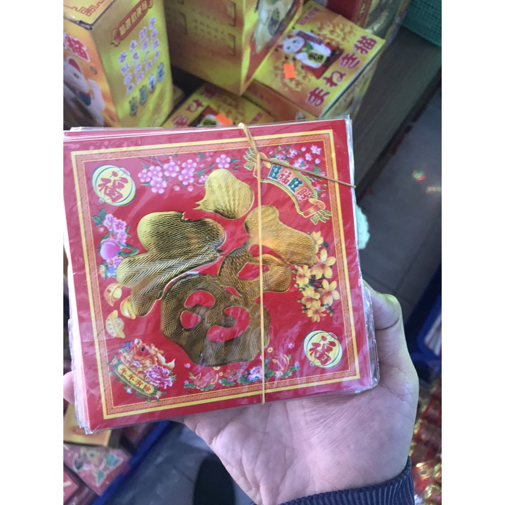 Giấy dán CHỮ PHÚC - CHỮ ĐẠI CÁT  trang trí tết cực đẹp - VPP Halu