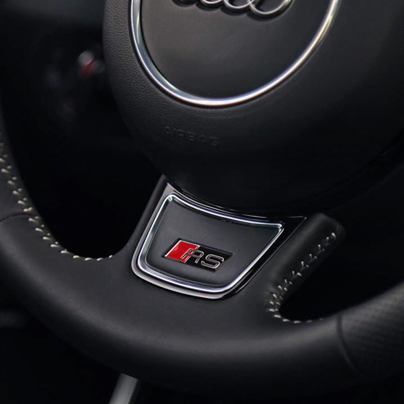 Nhãn Dán Trang Trí Đuôi Xe Hơi Audi RS Sline Chất Lượng Cao