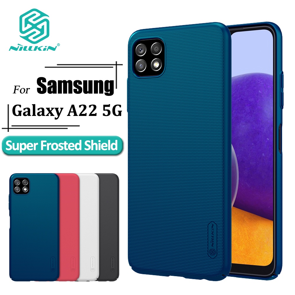 Ốp điện thoại Nillkin dòng Super Frosted Shield PC cứng siêu nhám chống sốc sang trọng cho Samsung Galaxy A22 5G / F42 5G