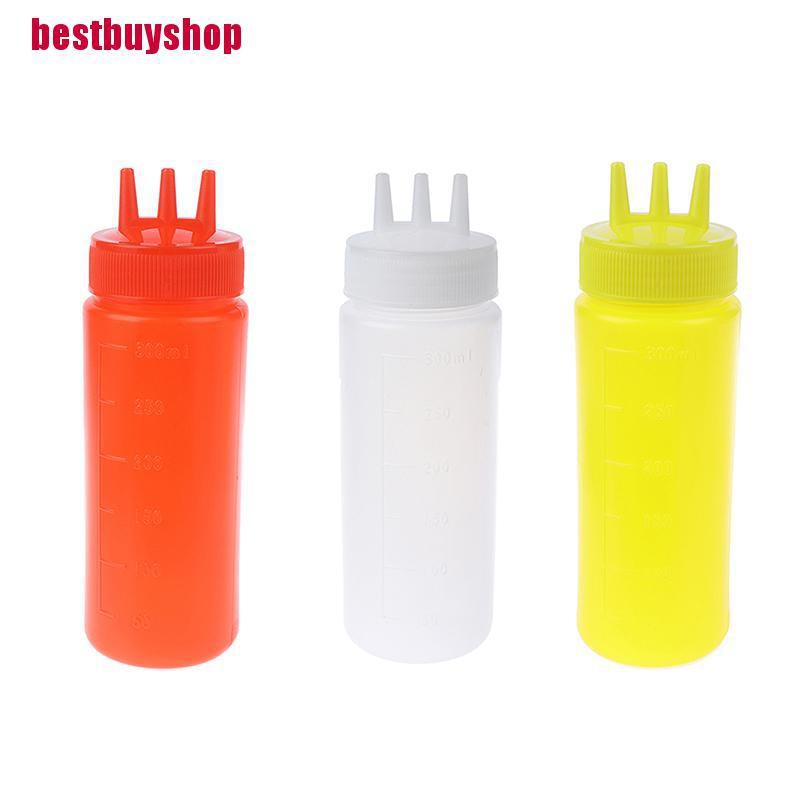 Bình rỗng 3 vòi đựng dầu/nước sốt/giấm tiện dụng cho nhà bếp