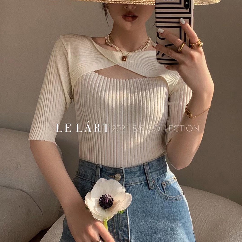 Áo Thun Tay Ngắn Cổ Tròn Vải Lụa Lạnh Mỏng Dáng Ôm Thời Trang Mùa Hè Phong Cách Hàn Quốc Hàng Mới Dành Cho Bạn Nữ 2021