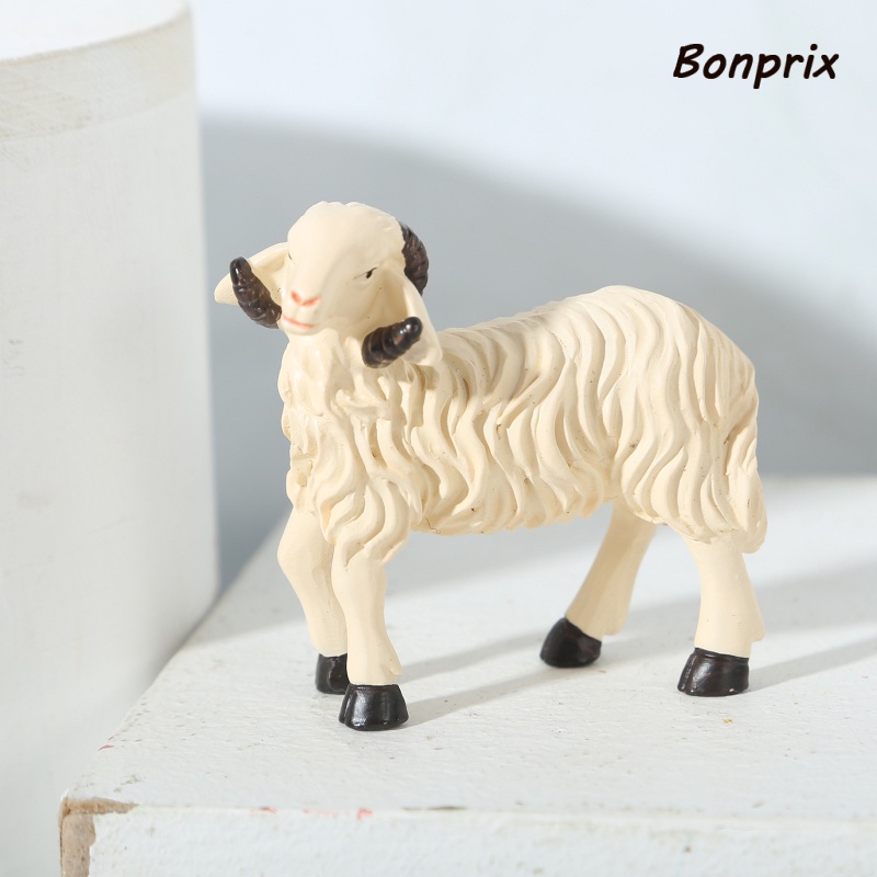 Set 6 Mô Hình Cừu Bằng Nhựa Resin Trang Trí Nhà Búp Bê / Nông Trại