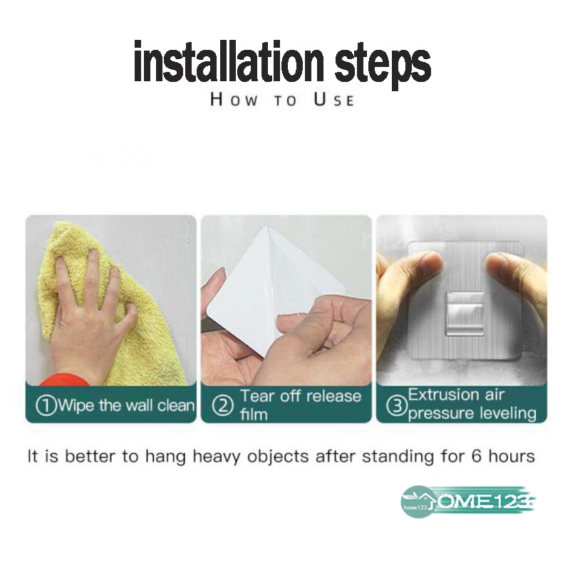 Móc treo đồ dán tường trong suốt tiện dụng