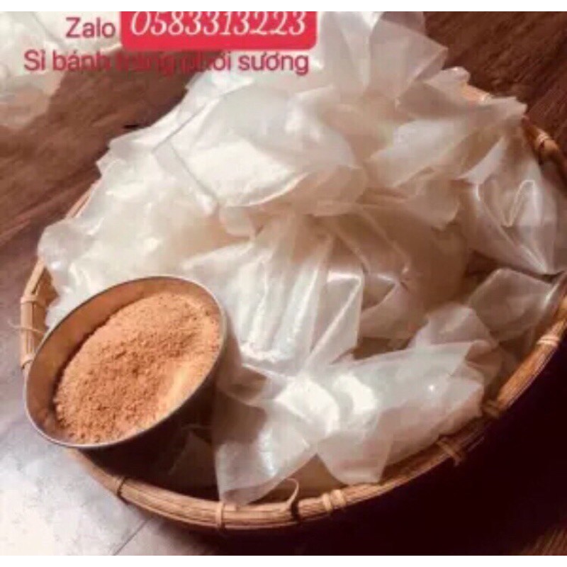 0.5 kg bánh tráng dẻo phơi sương + 100g muối nhuyễn hành phi(set xike bánh tráng lá,dẻo tôm mix..)